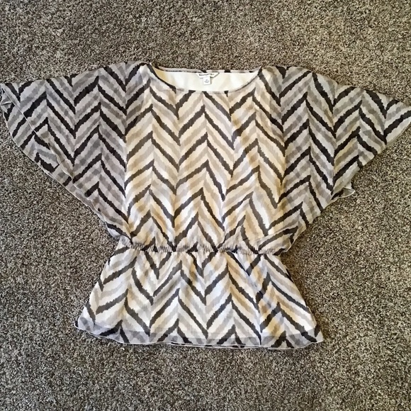 Banana Republic Peplum Chevron Print  Blouse - Picture 3 of 8
